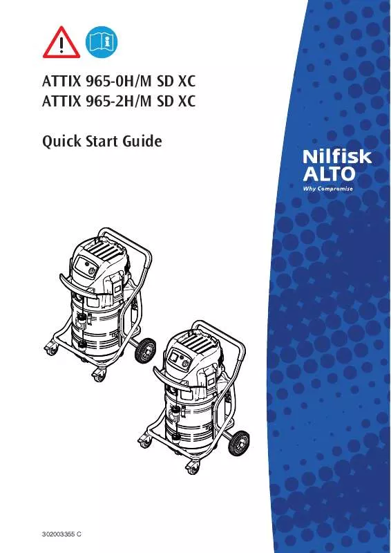 Mode d'emploi NILFISK ATTIX 965-0H/M SD XC