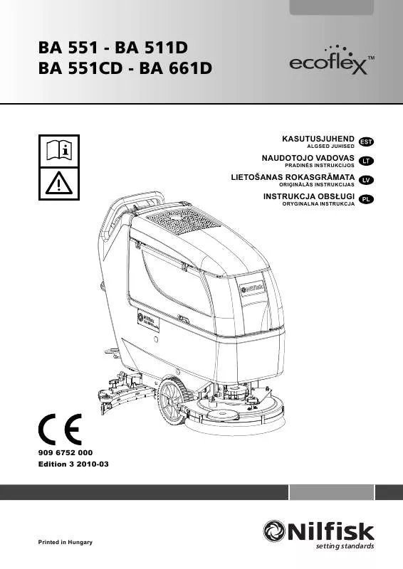 Mode d'emploi NILFISK BA 551