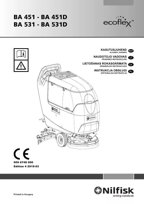 Mode d'emploi NILFISK CA 531