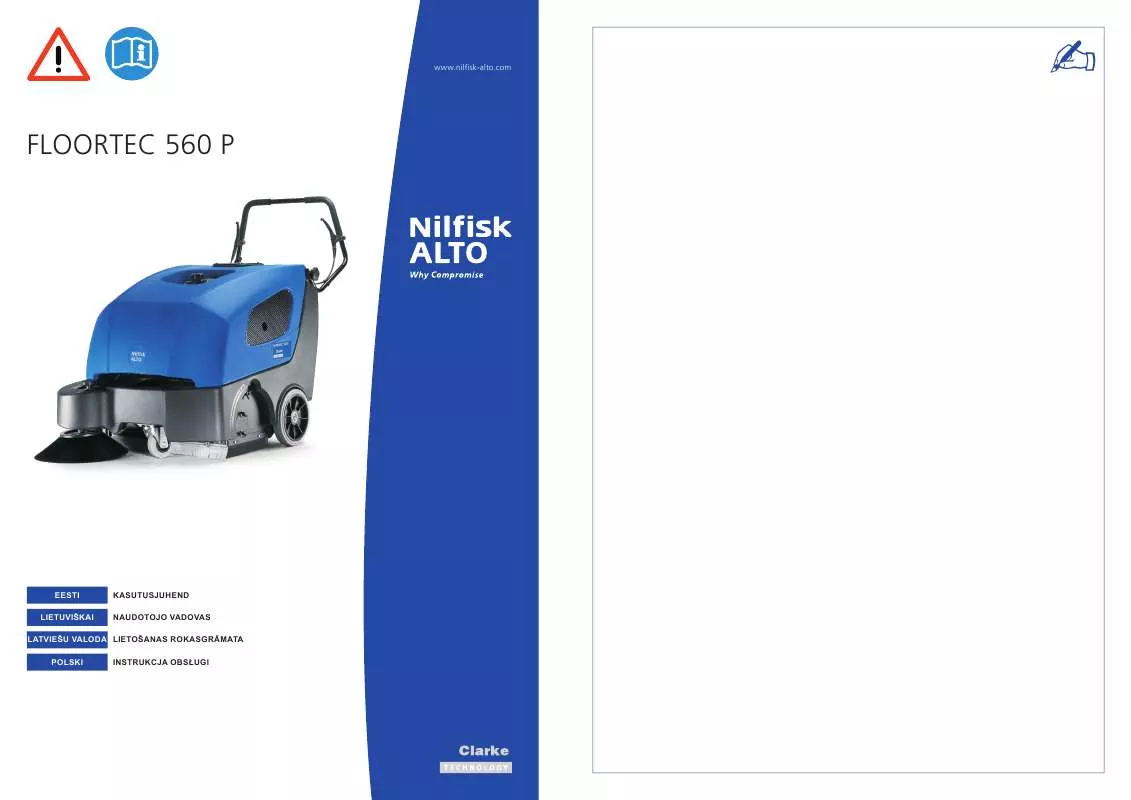 Mode d'emploi NILFISK FLOORTEC 560 P