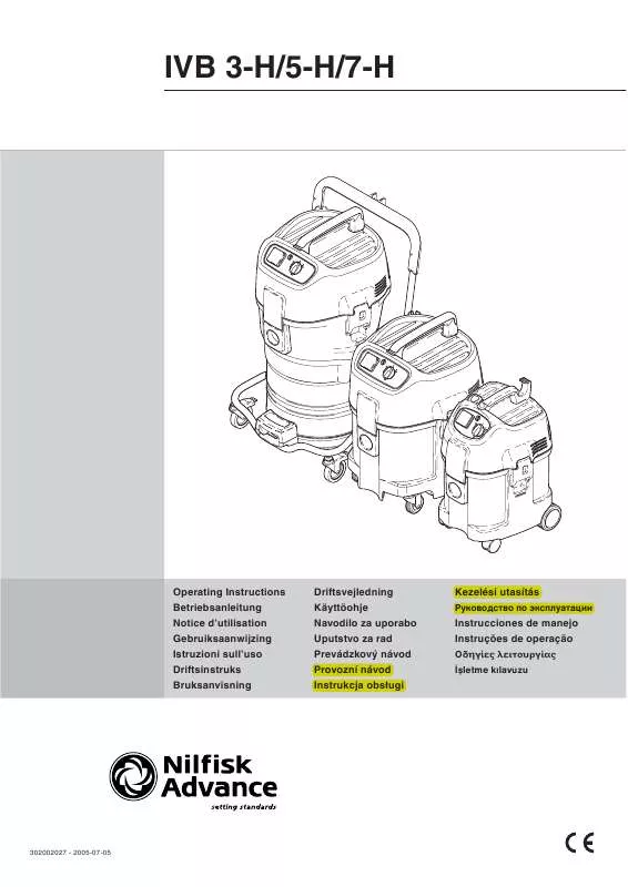 Mode d'emploi NILFISK IVB-3H