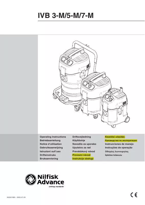 Mode d'emploi NILFISK IVB-5M