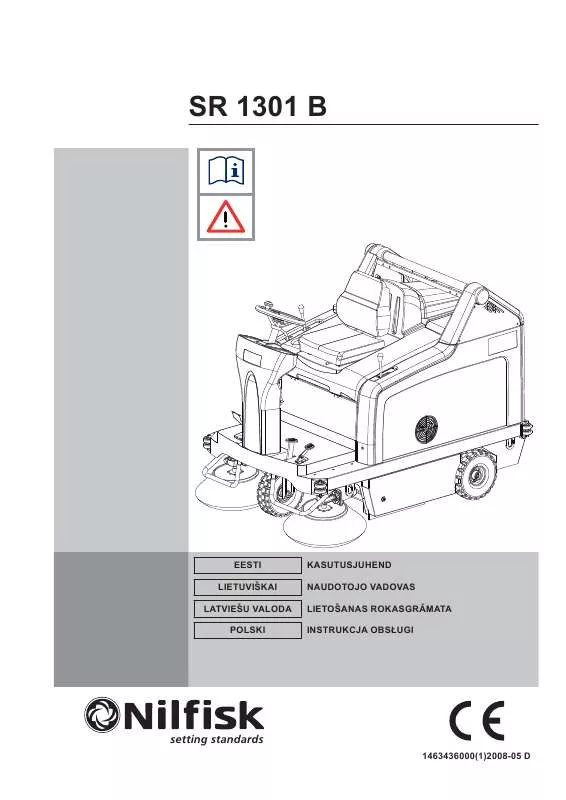 Mode d'emploi NILFISK SR 1301