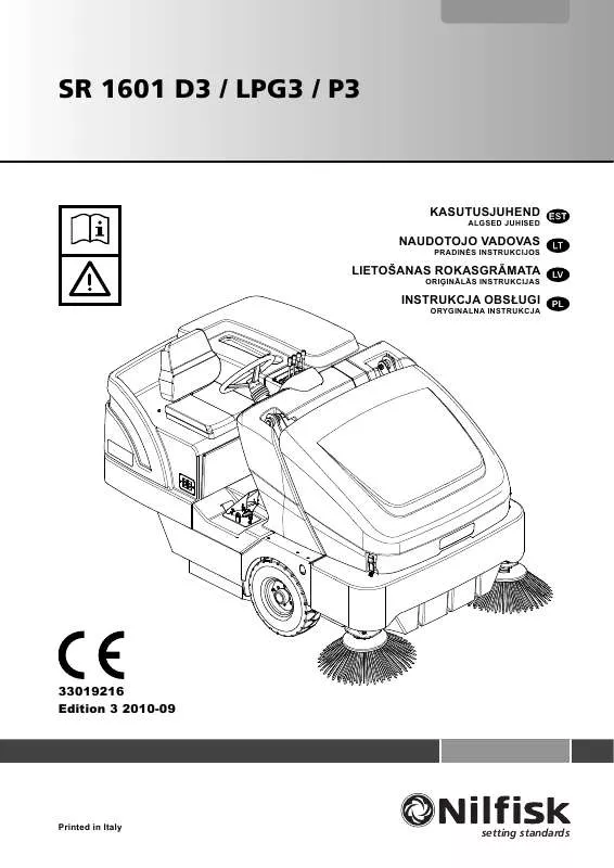 Mode d'emploi NILFISK SR 1601 LPG3