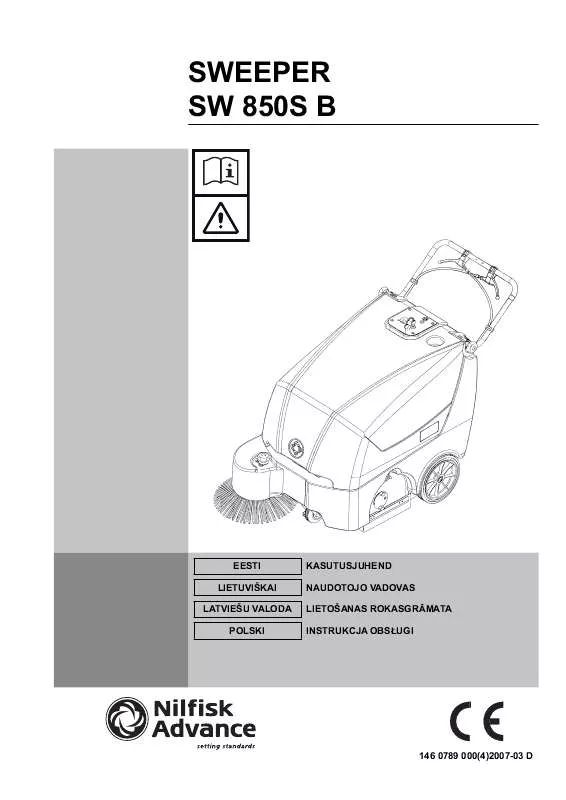 Mode d'emploi NILFISK SW 850S