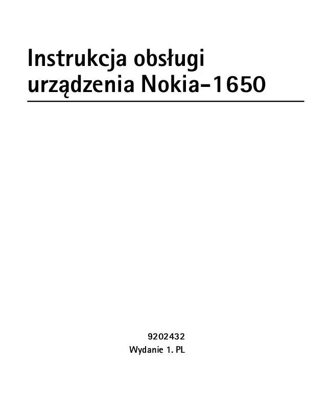 Mode d'emploi NOKIA 1650