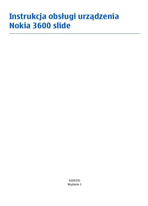 Mode d'emploi NOKIA 3600 SLIDE