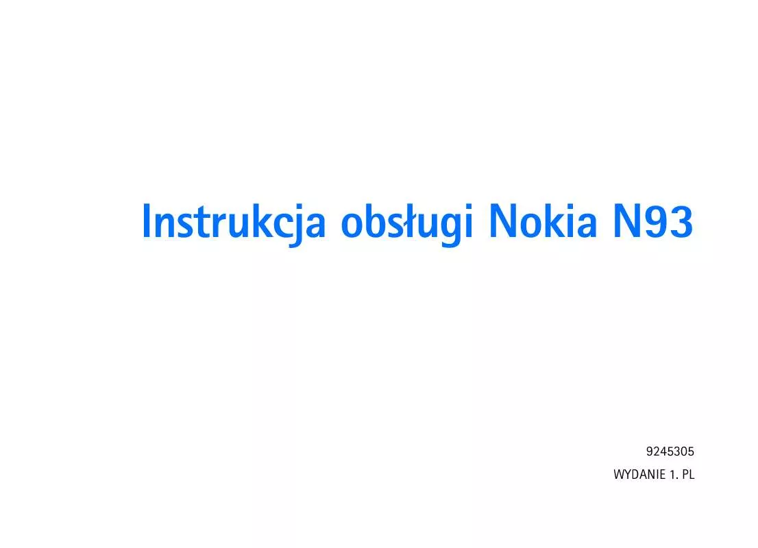 Mode d'emploi NOKIA N93