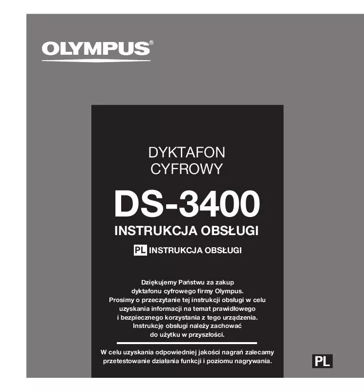 Mode d'emploi OLYMPUS DS-3400