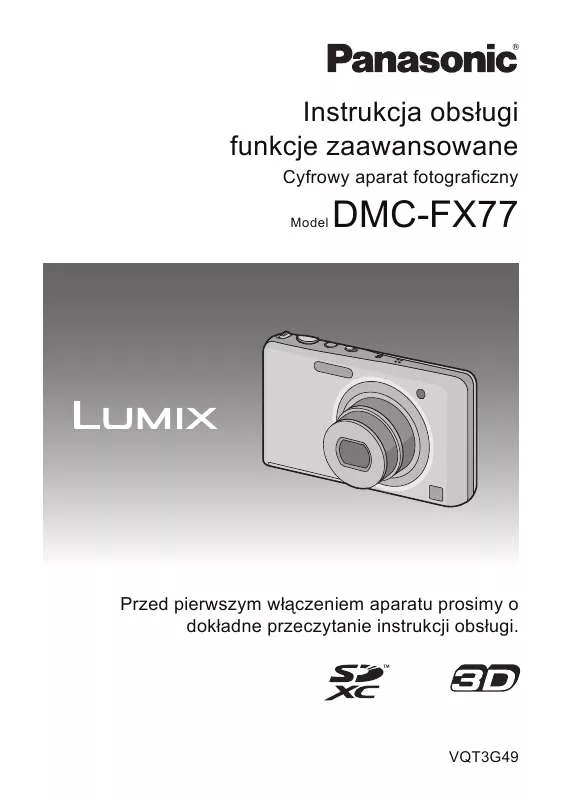 Mode d'emploi PANASONIC LUMIX DMC-FX77EF