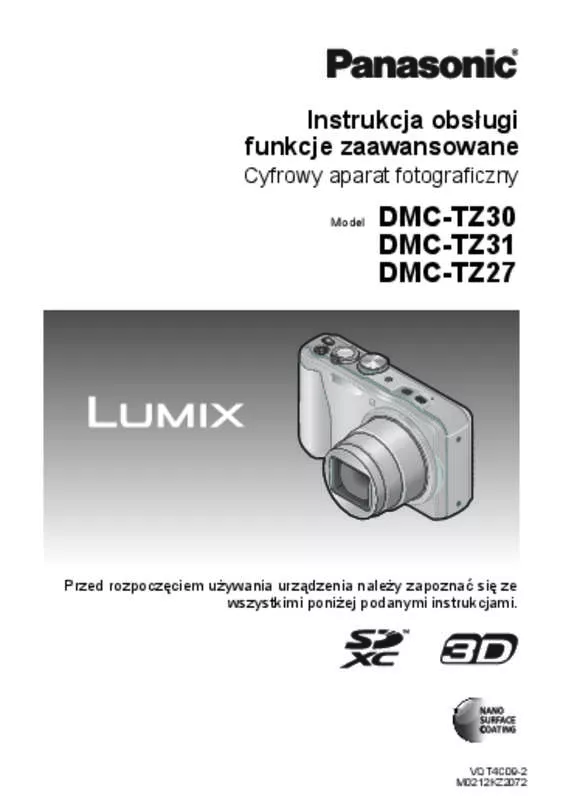 Mode d'emploi PANASONIC LUMIX DMC-TZ31EB