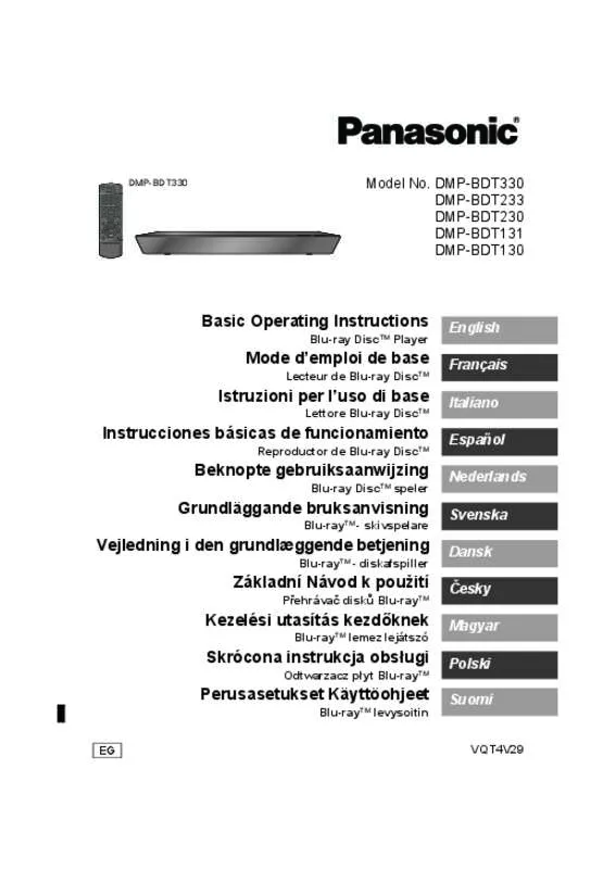 Mode d'emploi PANASONIC DMPBDT130EG