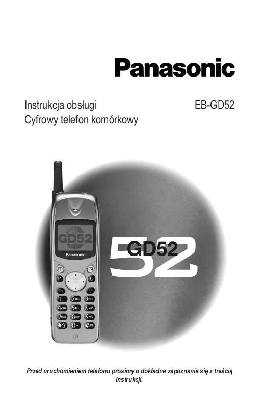 Mode d'emploi PANASONIC EB-GD52