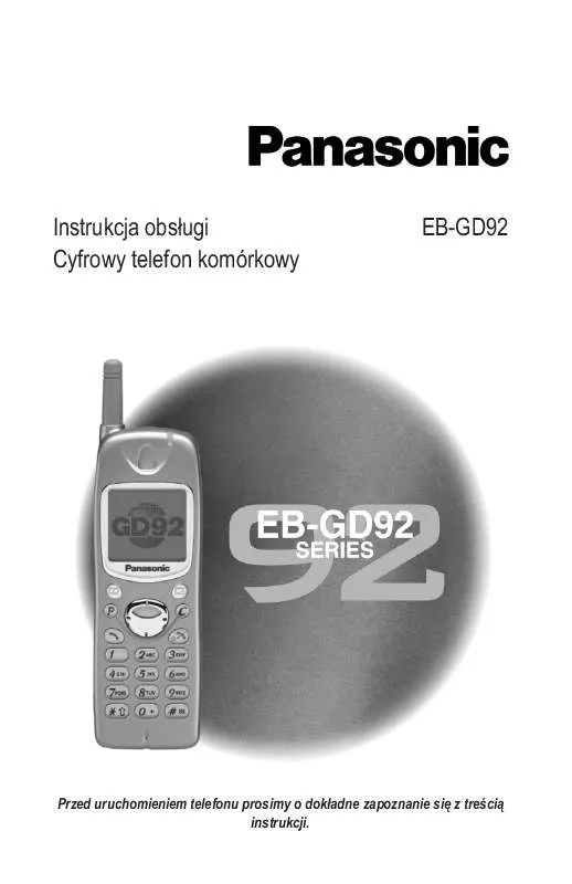 Mode d'emploi PANASONIC EB-GD92