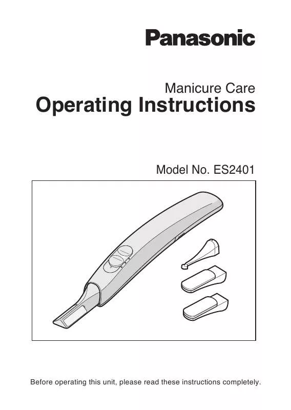 Mode d'emploi PANASONIC ES-2401