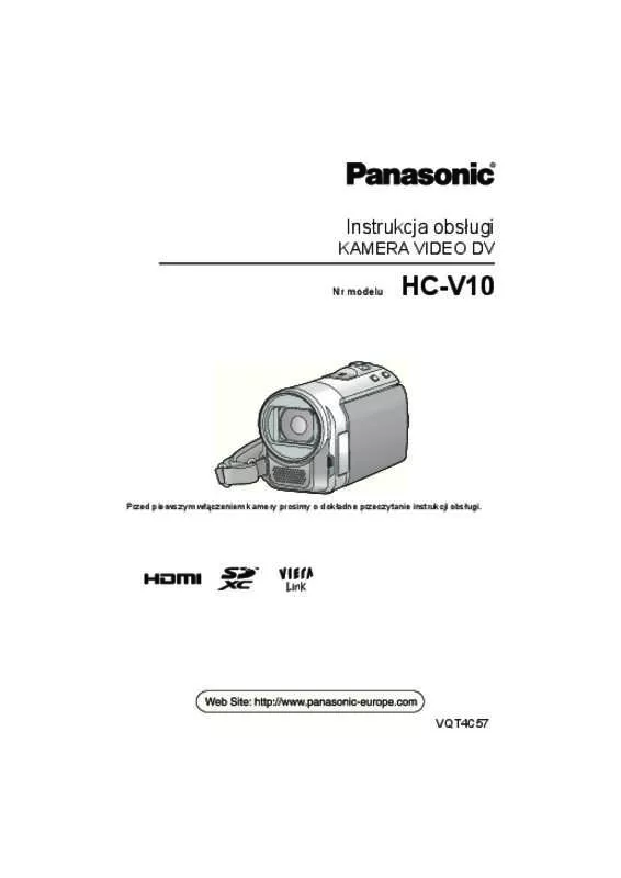 Mode d'emploi PANASONIC HC-V10EP