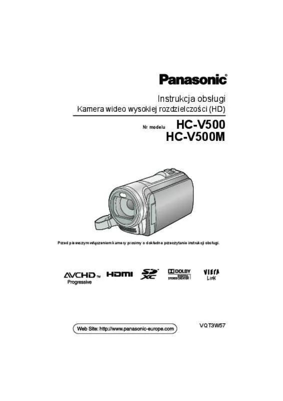 Mode d'emploi PANASONIC HC-V500EP