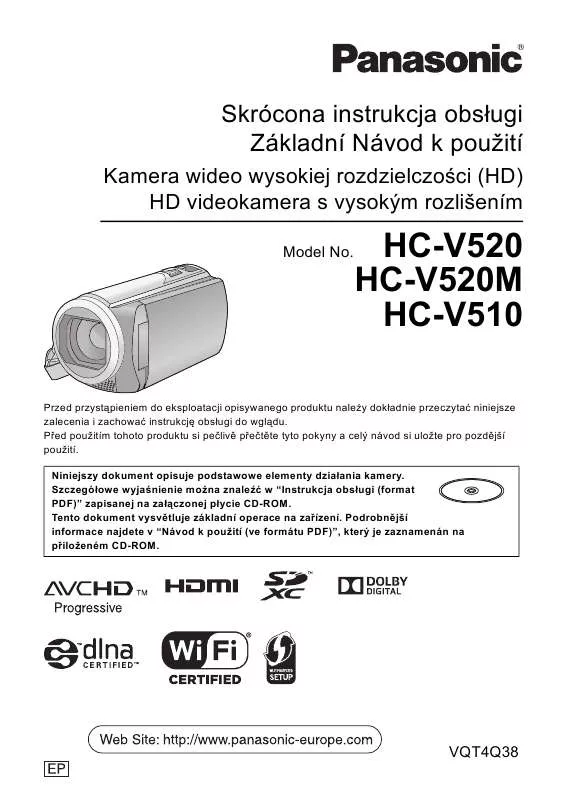 Mode d'emploi PANASONIC HC-V520M