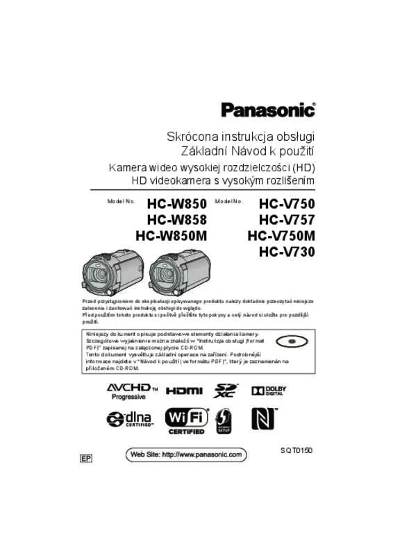 Mode d'emploi PANASONIC HC-V757EP