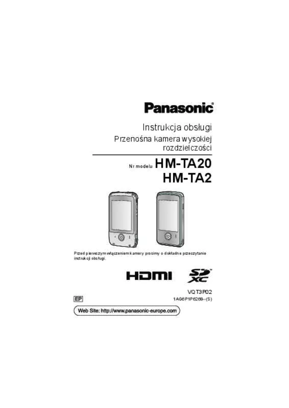 Mode d'emploi PANASONIC HM-TA20EP