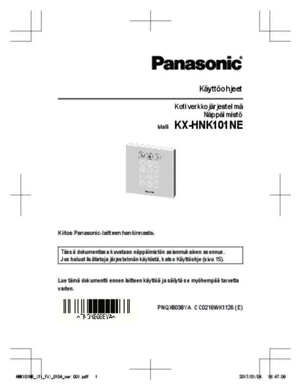 Mode d'emploi PANASONIC KX-HNK101NE