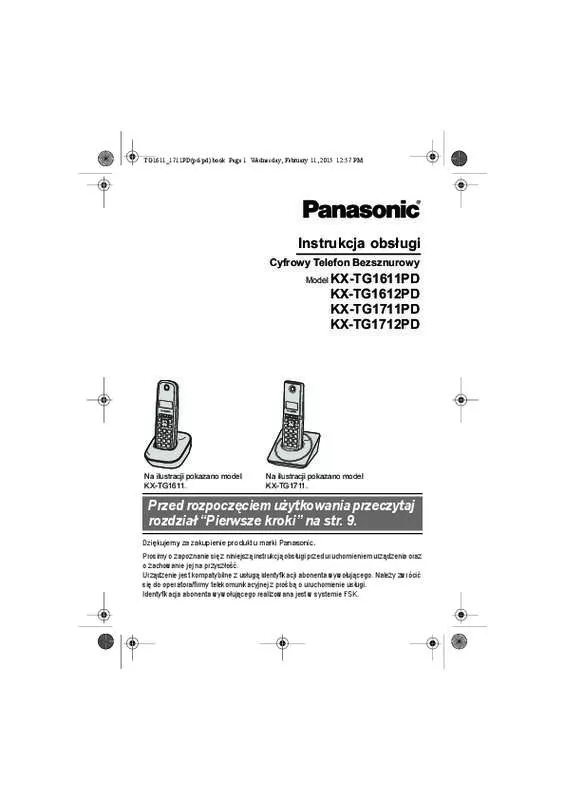 Mode d'emploi PANASONIC KX-TG1612PD
