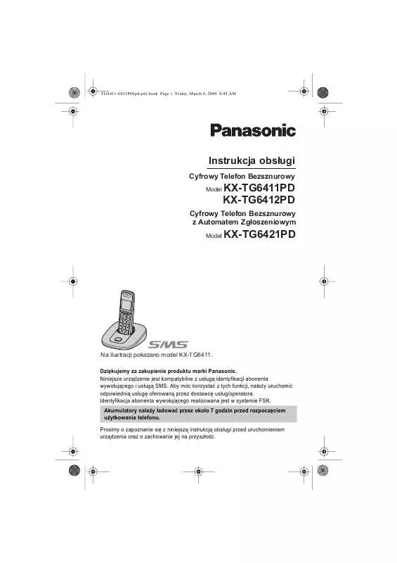 Mode d'emploi PANASONIC KX-TG6412PD