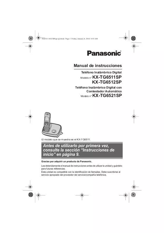 Mode d'emploi PANASONIC KXTG6521SP