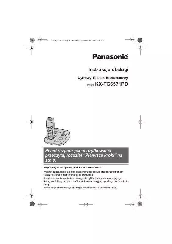Mode d'emploi PANASONIC KX-TG6571PD