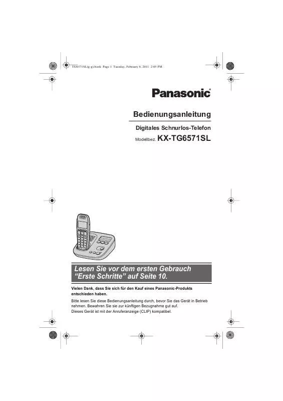 Mode d'emploi PANASONIC KXTG6571SL