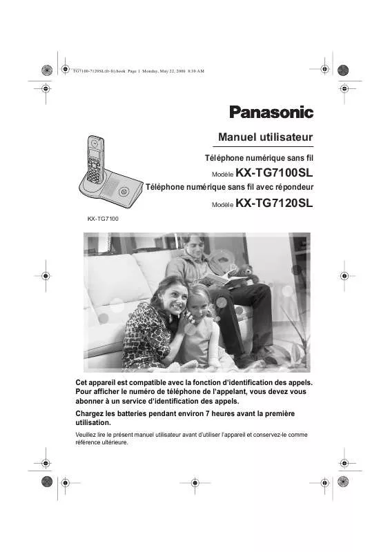 Mode d'emploi PANASONIC KXTG7120SL