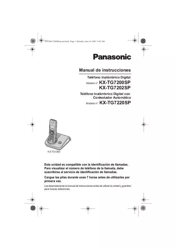 Mode d'emploi PANASONIC KXTG7220SP