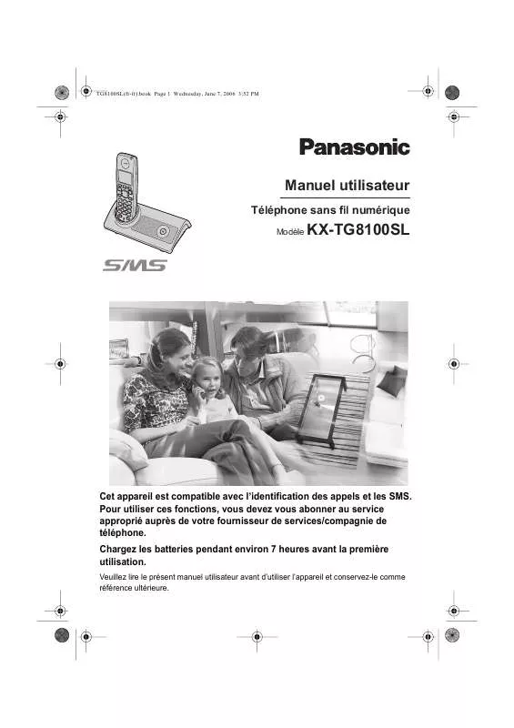 Mode d'emploi PANASONIC KXTG8100SL