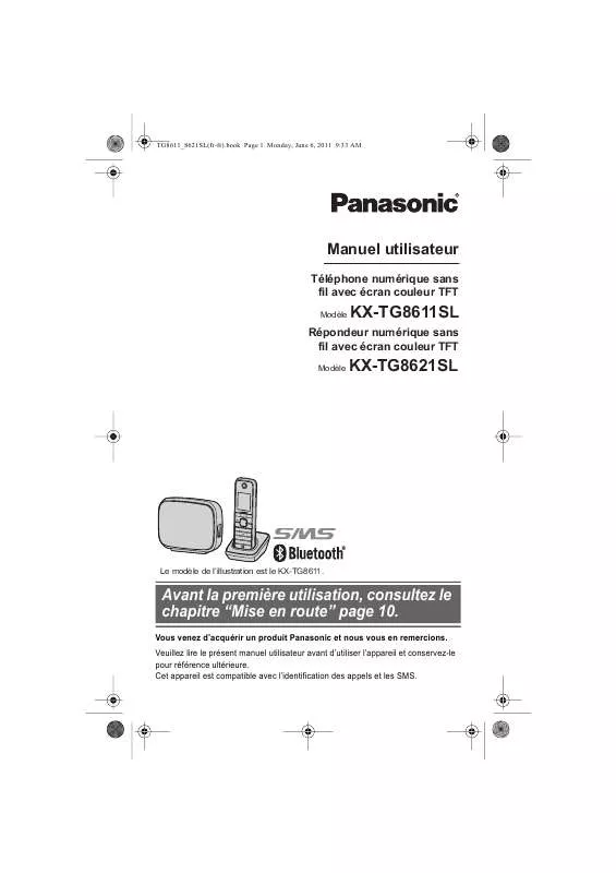 Mode d'emploi PANASONIC KXTG8611SL