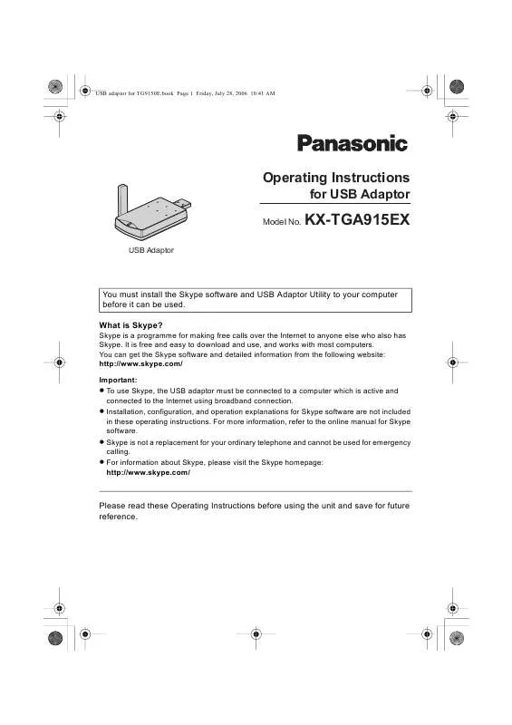 Mode d'emploi PANASONIC KXTG9140E