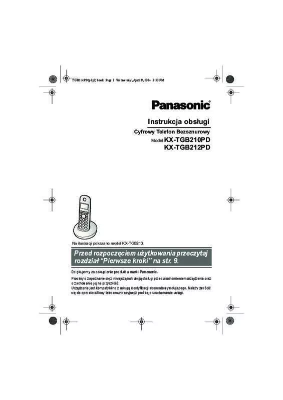 Mode d'emploi PANASONIC KX-TGB210PD