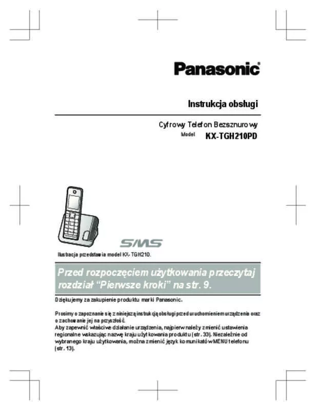 Mode d'emploi PANASONIC KX-TGH210PD