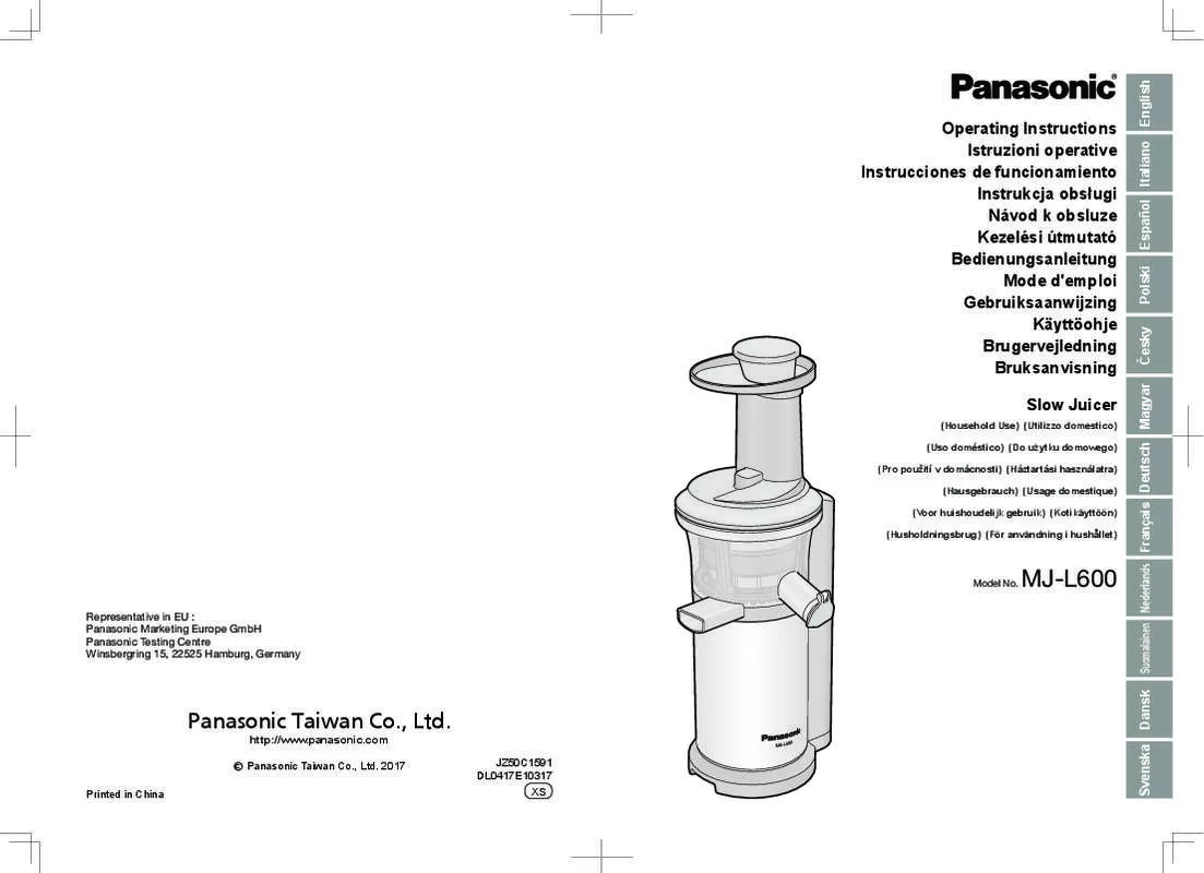 Mode d'emploi PANASONIC MJ-L600