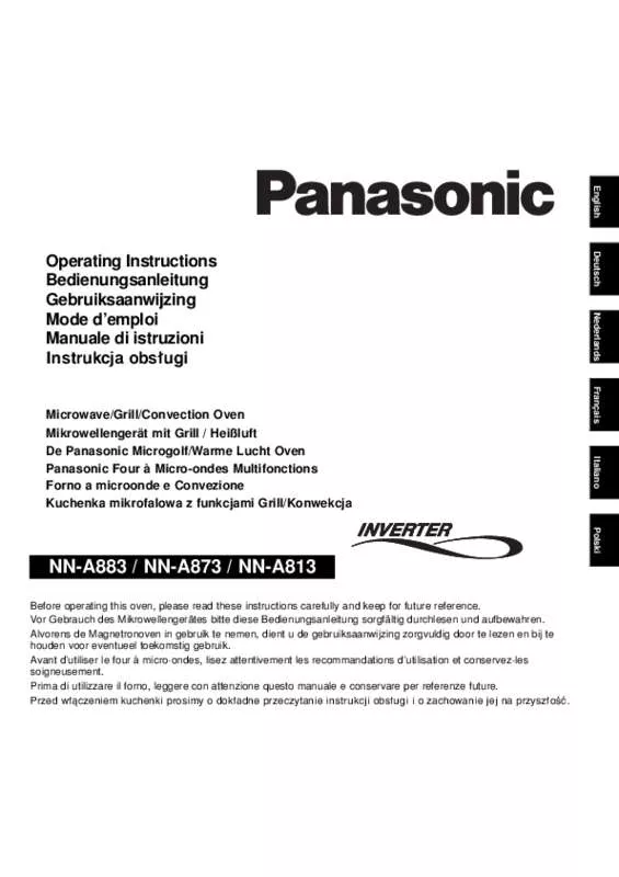 Mode d'emploi PANASONIC NN-A813