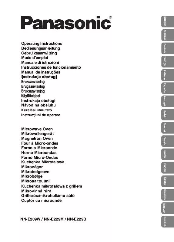 Mode d'emploi PANASONIC NNE229BMEPG