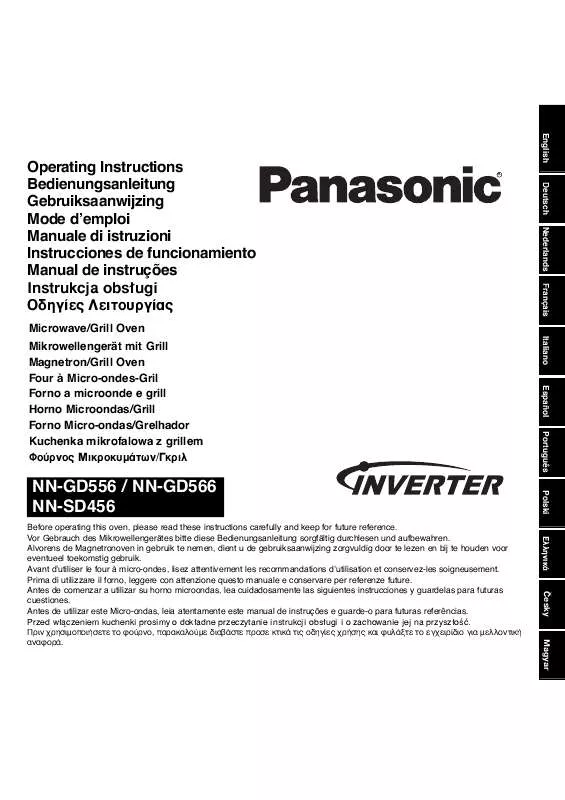 Mode d'emploi PANASONIC NN-GD566