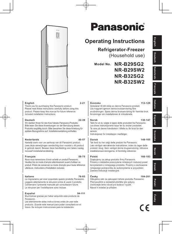 Mode d'emploi PANASONIC NR-B29SW2