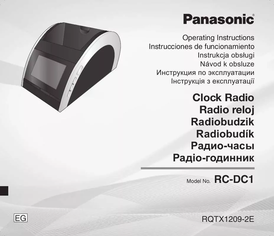 Mode d'emploi PANASONIC RCDC1EG