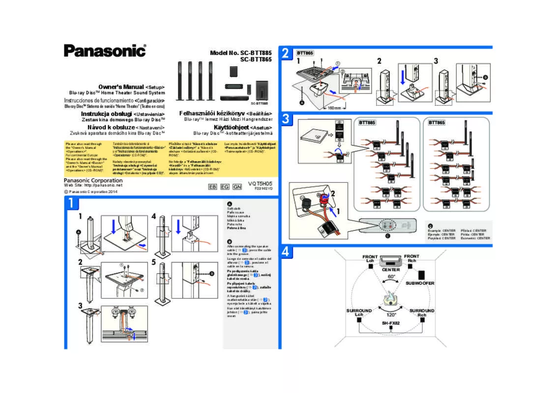 Mode d'emploi PANASONIC SC-BTT885EB