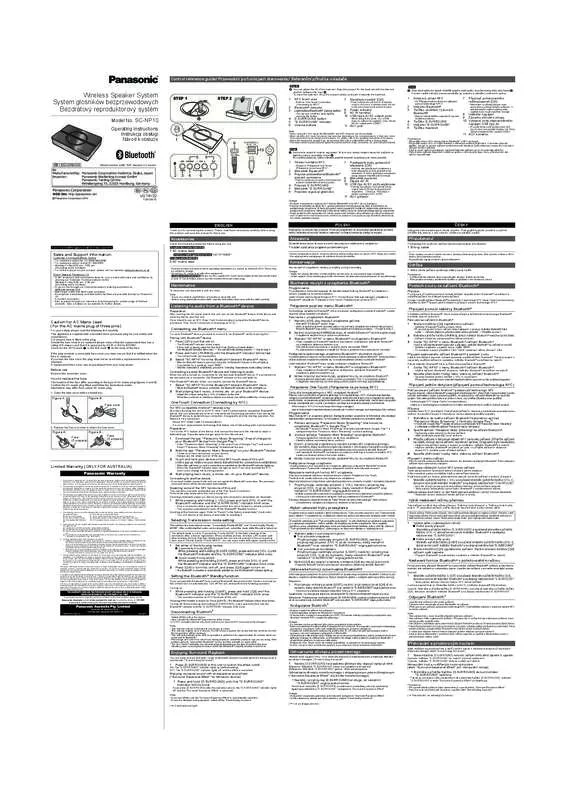 Mode d'emploi PANASONIC SC-NP10GN