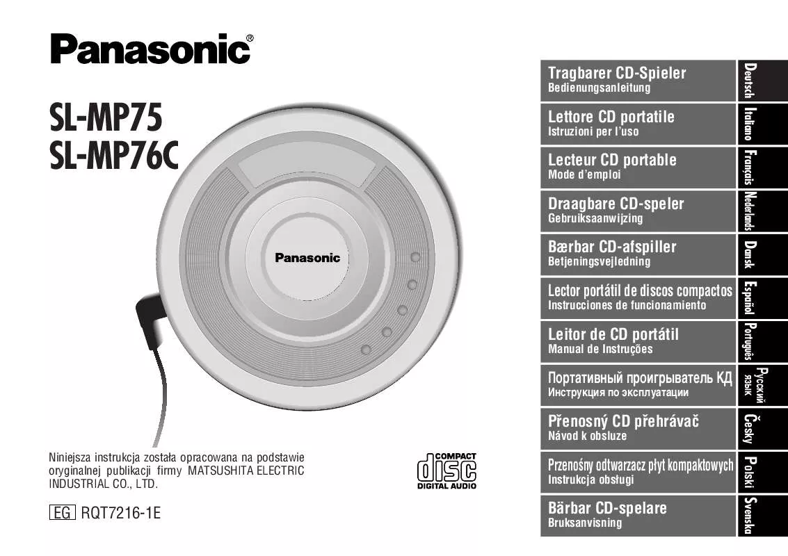 Mode d'emploi PANASONIC SL-MP76C