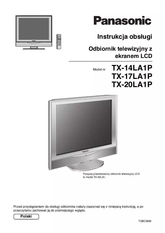 Mode d'emploi PANASONIC TX-14LA1P