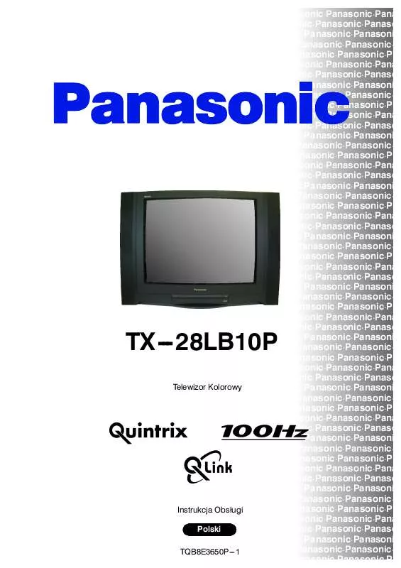 Mode d'emploi PANASONIC TX-28LB10P