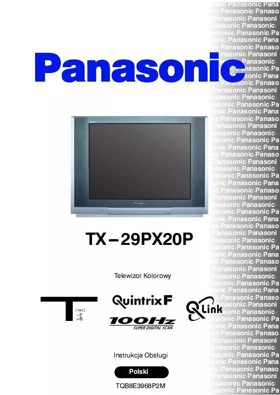 Mode d'emploi PANASONIC TX-29PX20P