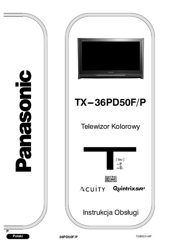 Mode d'emploi PANASONIC TX-36PD50FP